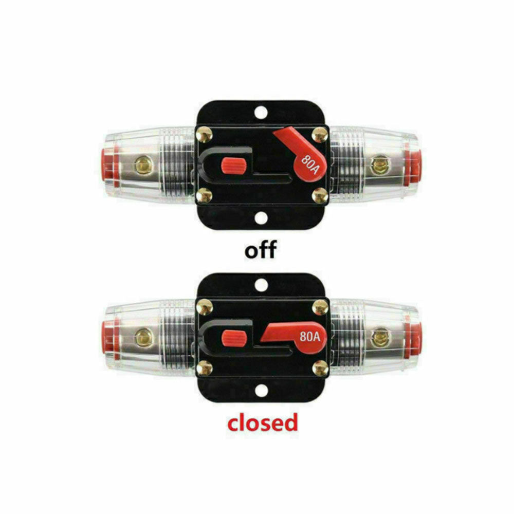 2 PCS AMP Circuit Breaker Dual Battery IP67 Waterproof 12V 24V Fuse Manual Reset.