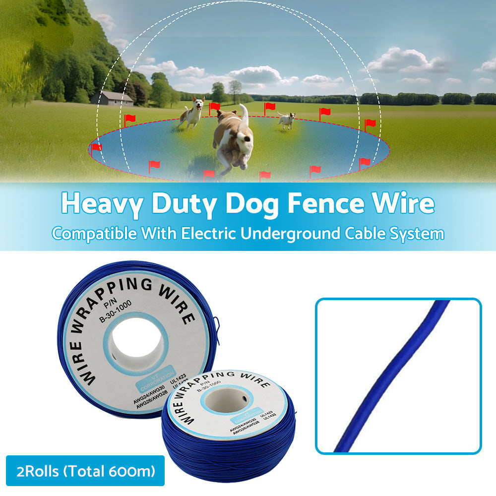 600m Dog Fence Wire Heavy Duty Copper Electric Underground Cable System.