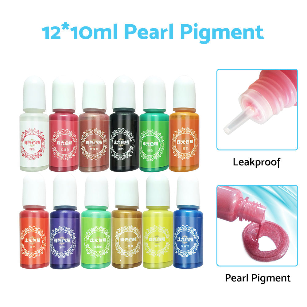 Pigment Glitter Ink Pearl Powder Pellet Epoxy Resin Colour Coating Craft Art DIY.