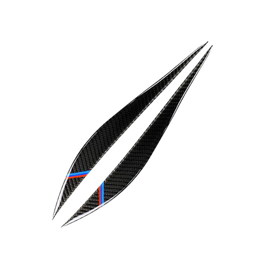 Carbon Fiber Eyelids Eyebrow Headlight Retrofit Accessories Suitable for BMW F30 3 Series.
