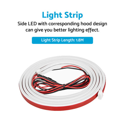 1. 8M  Start Scan Dynamic LED DRL Car Hood Light Strip Daytime Running Light.