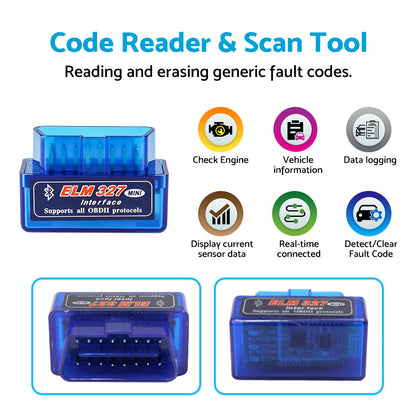 OBD2 Bluetooth Car Scanner Suitable for iOS Android CAN Scan Tool