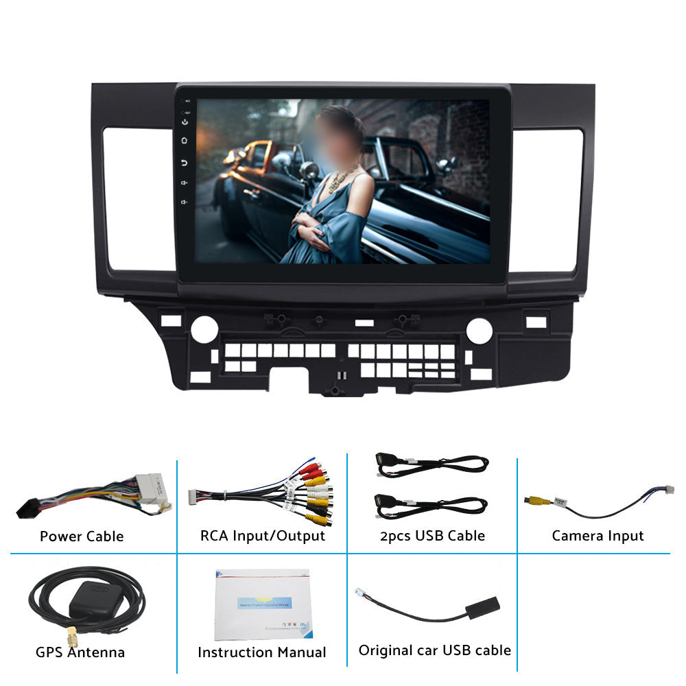 32GB 10.1 Inch CarPlay Radio Head Unit GPS Navi Suitable For Mitsubishi Lancer 10 CJ.