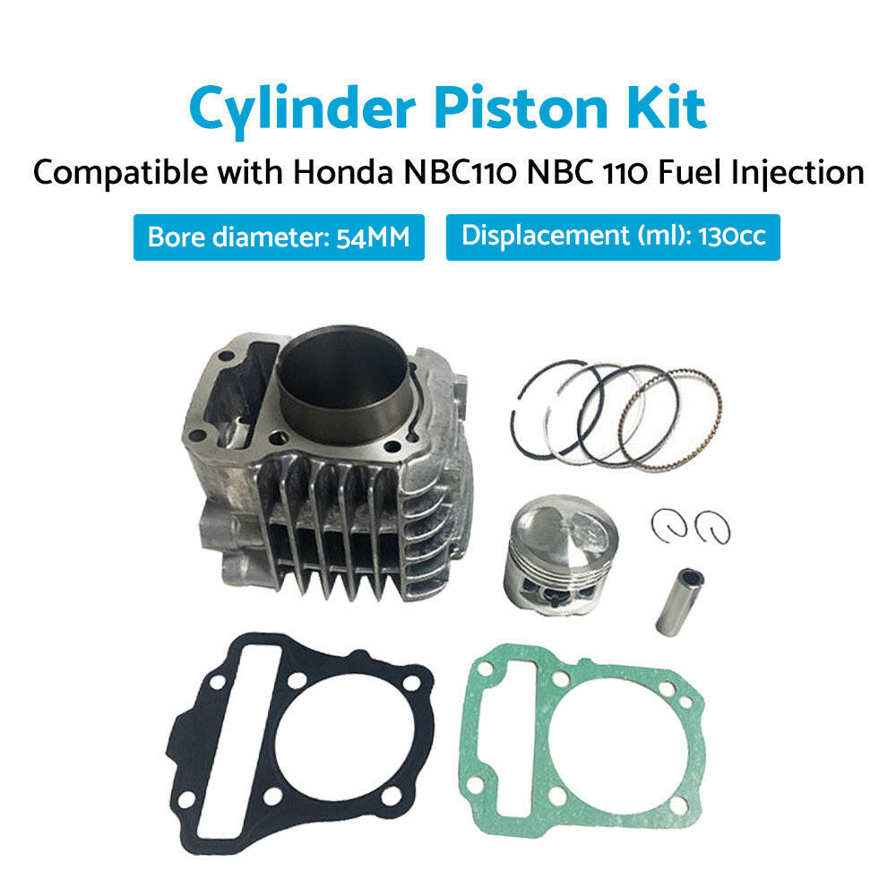130cc Big Bore Cylinder Kit With 54mm Piston Suitable For Honda NBC110 Fuel Injection.