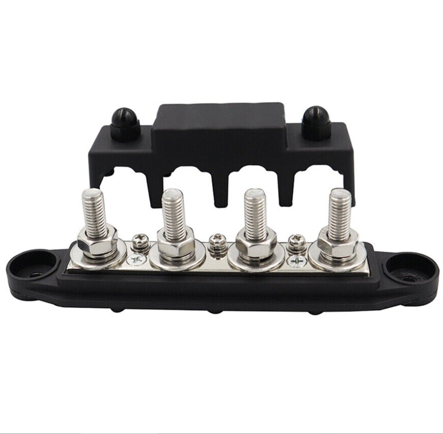 2x M8 4-Post 250A DC 48V Bus Bar Power Distribution Box Suitable for Heavy Duty