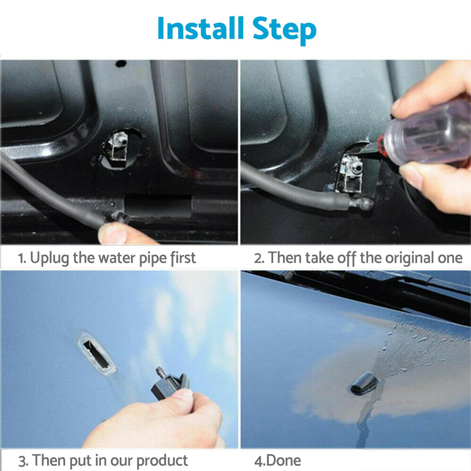 2x Windscreen Washer Jet Nozzle Suitable For Holden Commodore VR VT VX VY VZ 1993–2007.