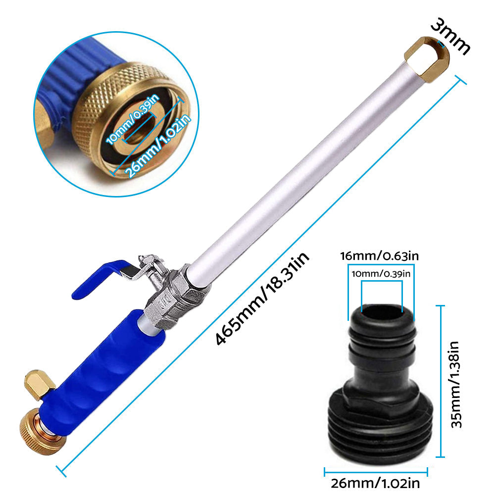 Hydro Jet High Pressure Power Washer Water Spray Gun Nozzle Wand House Cleaner.