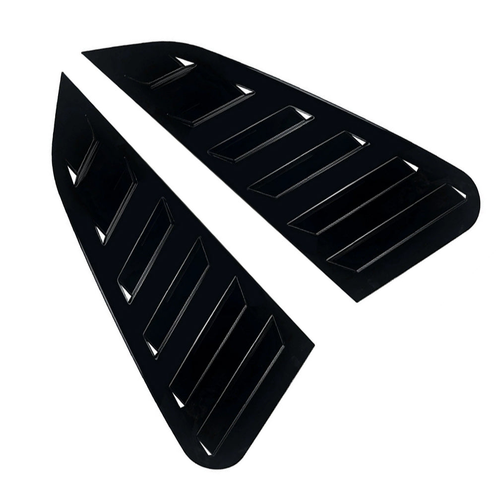 2x Gloss Black Rear Window Louvers Suitable for Subaru Impreza WRX