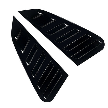 2x Gloss Black Rear Window Louvers Suitable for Subaru Impreza WRX