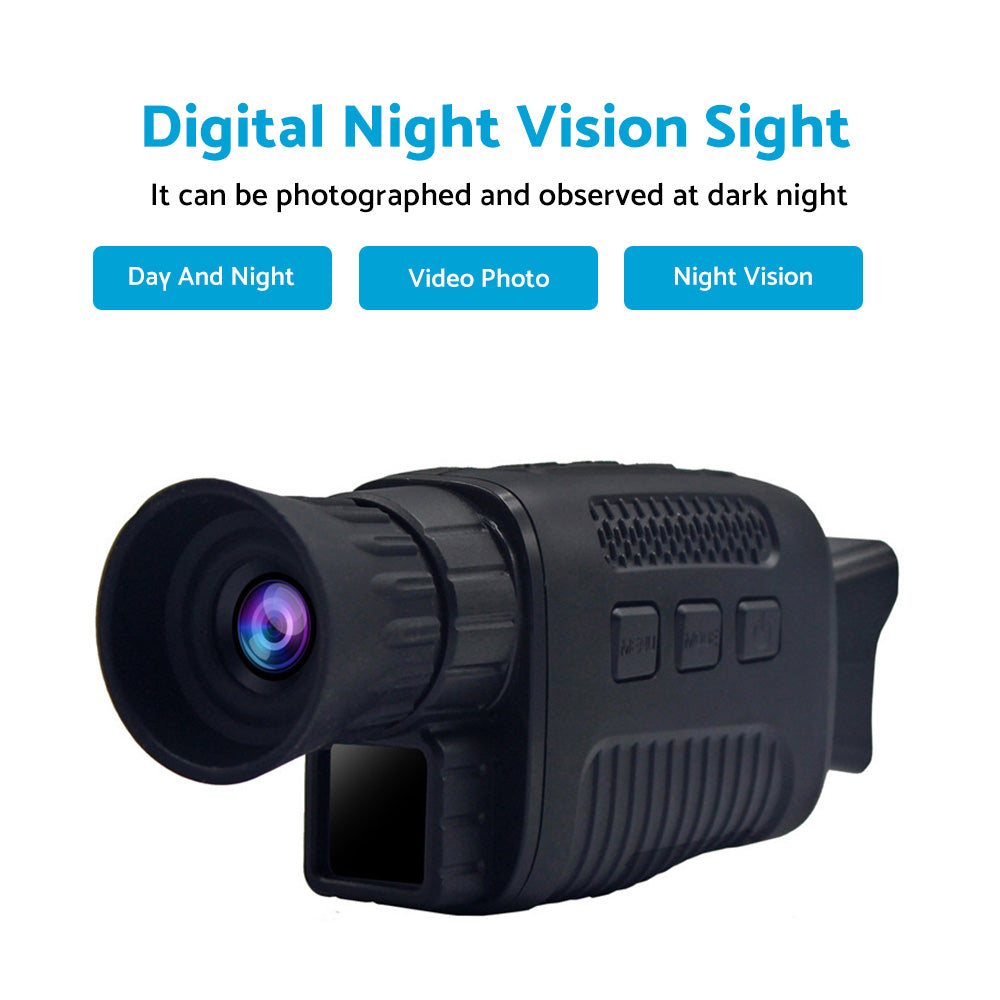IR Night Vision Monocular 5X Zoom Telescope Digital Camera Hunting HD Video 1080.