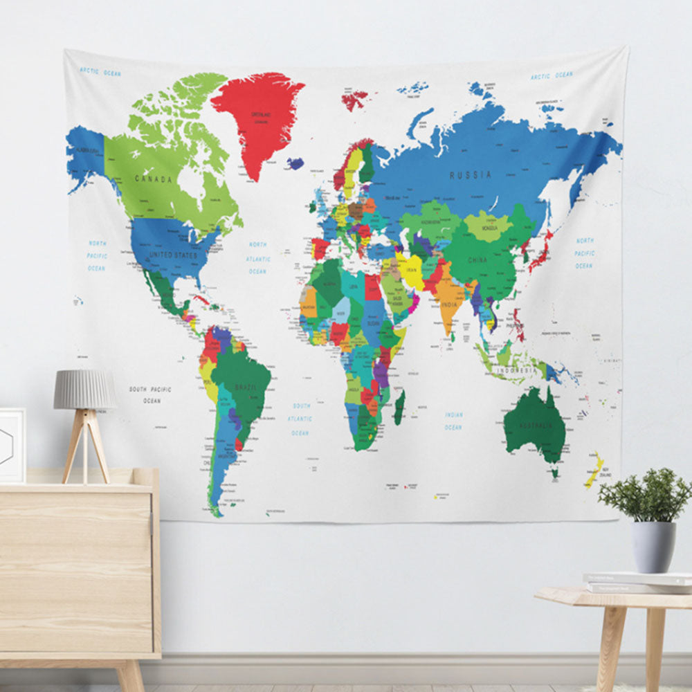 MAP OF THE WORLD LAMINATED LARGE POSTER 130*150CM / 200*150CM FLAGS WALL PRINT.