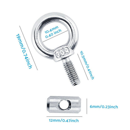 4 PCS Awning Rail Stoppers Rail Track Screws for Boat RV Caravan Stainless Steel.
