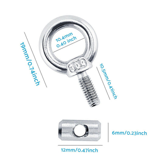 4 PCS Awning Rail Stoppers Rail Track Screws for Boat RV Caravan Stainless Steel.