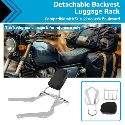 Backrest Sissy Bar W  Luggage Rack Suitable For Suzuki Boulevard C50 2005-2011.