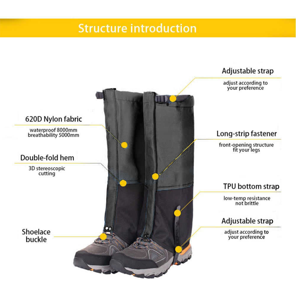 Waterproof Snow Hiking Gaiters Cover Anti Bite Snake Guard Leg Protection Boots.