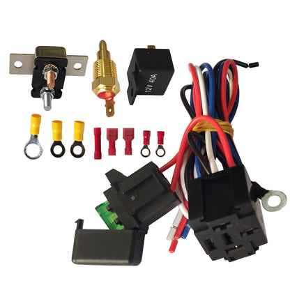 Thermo Radiator Fan Sensor Temp Controller Switch 12V DC Wiring Relay.