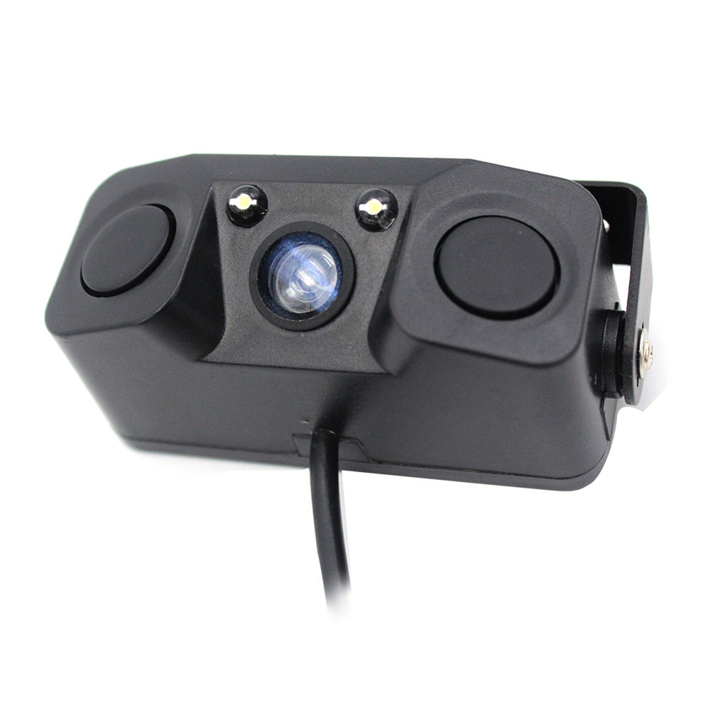 170° 3-in-1 Car Reverse Rear View Camera with Backup Radar Parking Sensor Suitable for Universal Fit.