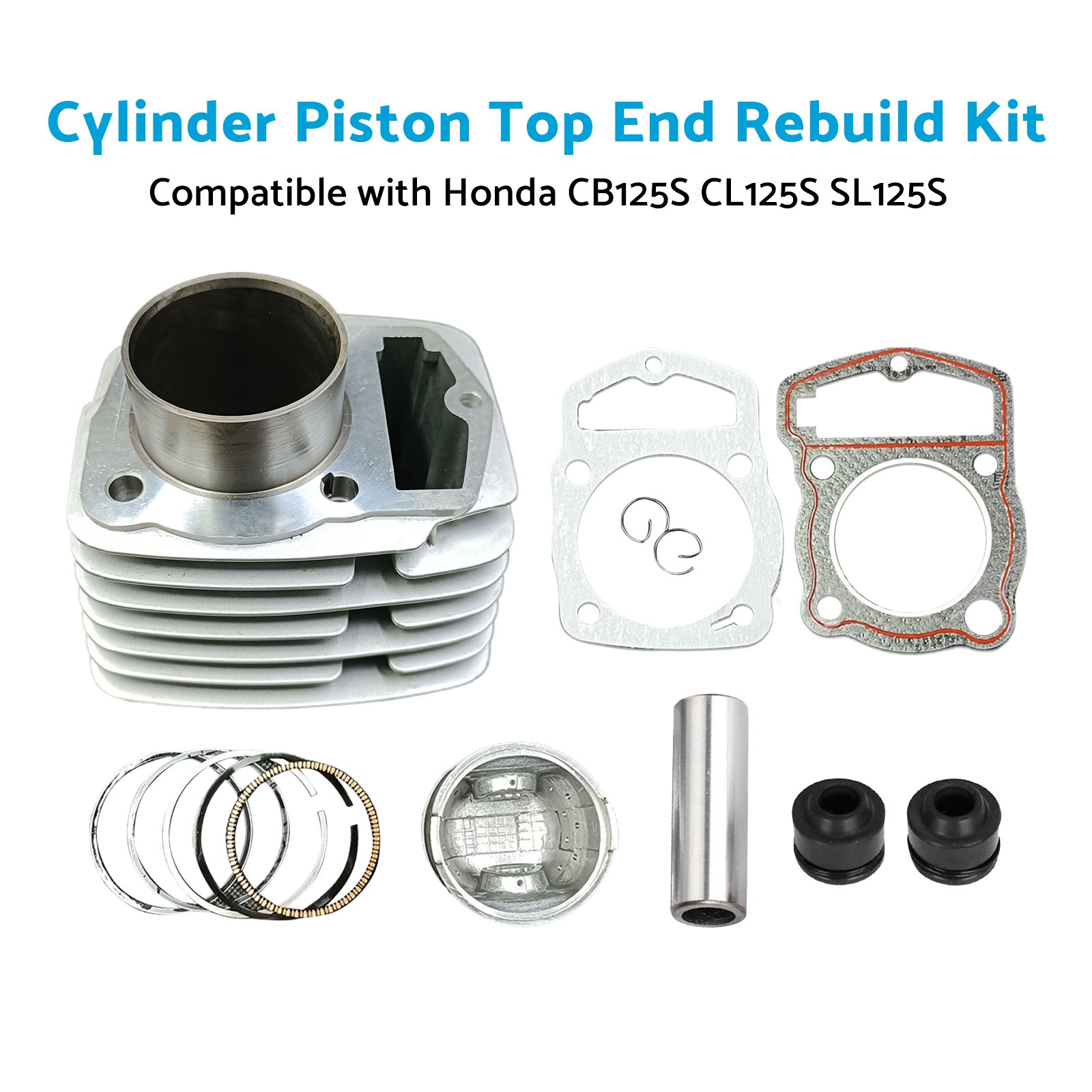 CL125S SL125S Cylinder Piston Top End Rebuild Kit Suitablefor Honda CB125S 71-85.