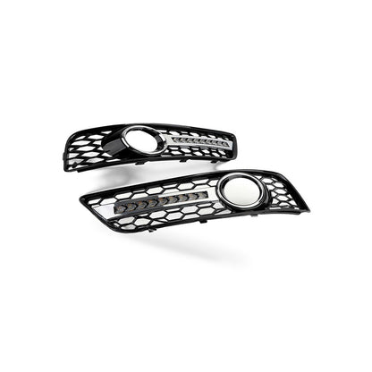 Fog Light Grille with LED DRL Suitable for Audi A3 S3 RS3 2007-2012 8P - BD1