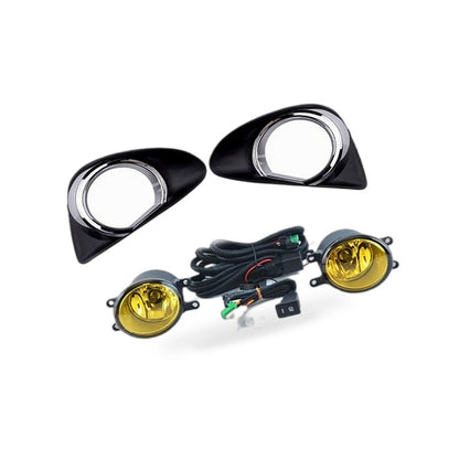 Fog Light Cover with LED DRL Suitable for Toyota Yaris Vios 2013-2014 Chrome - BD2