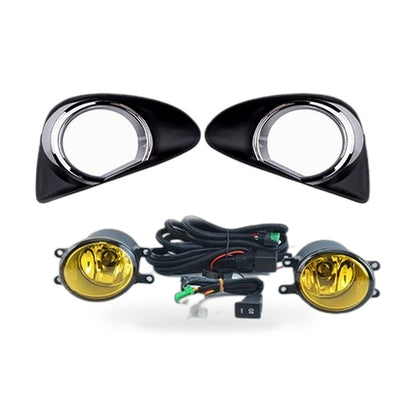 Fog Light Cover with LED DRL Suitable for Toyota Yaris Vios 2013-2014 Chrome - ZT2