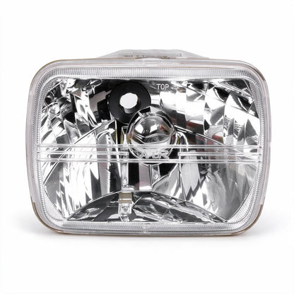 7 Inch Square Head Light Diamond Look Plastic Lens Suitable for Jeep Wrangler CJ - ZT2