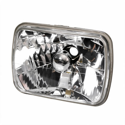 Square 7x5 Head Light Diamond Look Glass Lens Suitable for Jeep Wrangler Land - BD2