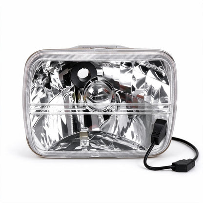 7x5 inch Square LED Headlight Assembly H4 Suitable for Jeep Wrangler Cherokee XJ - ZT2