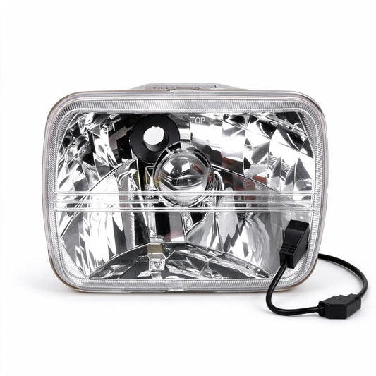 7x5 inch Square LED Headlight Assembly H4 Suitable for Jeep Wrangler Cherokee XJ - ZT2
