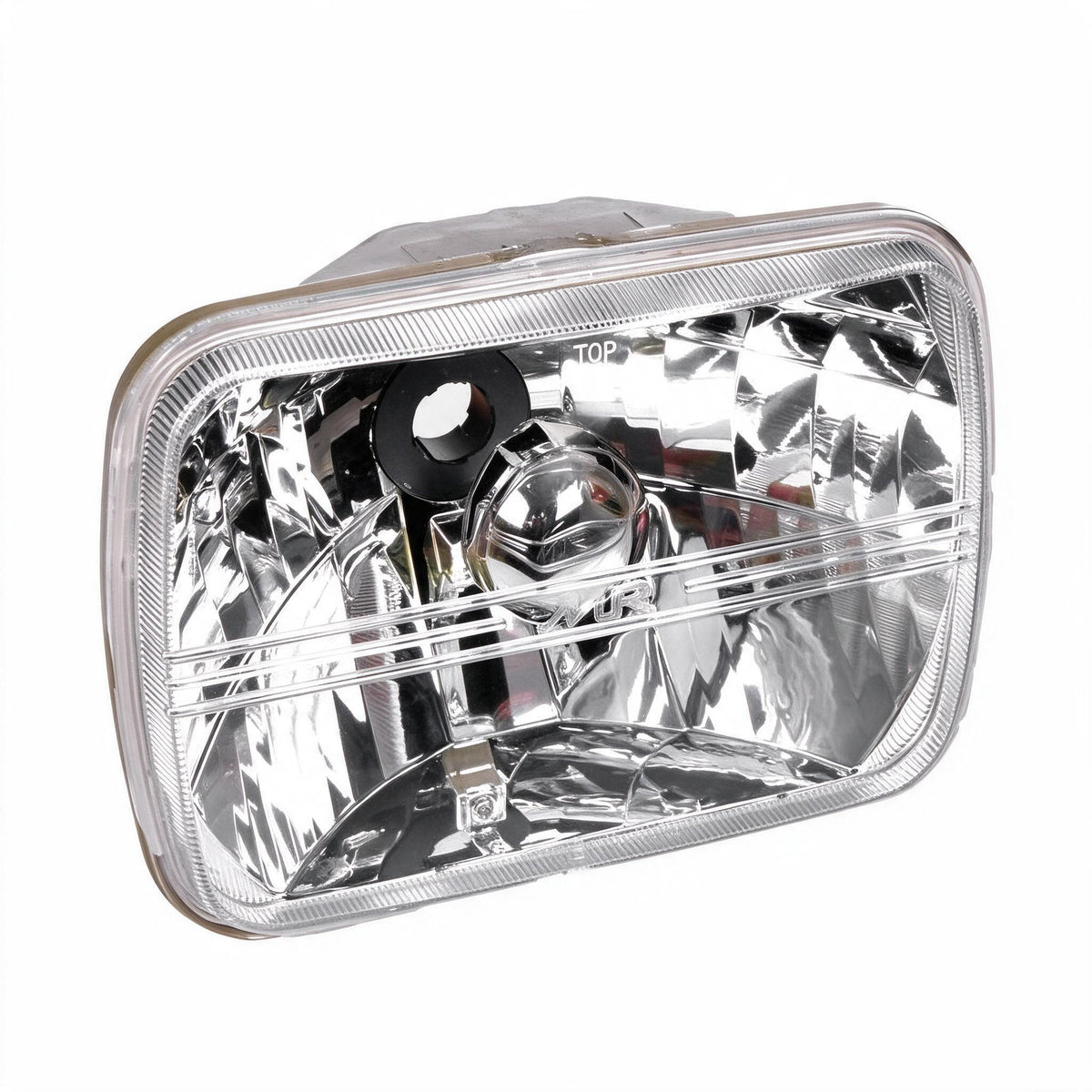 7 Inch Square Headlight Diamond Look Plastic Lens Set Suitable for Jeep Wrangler - BD2