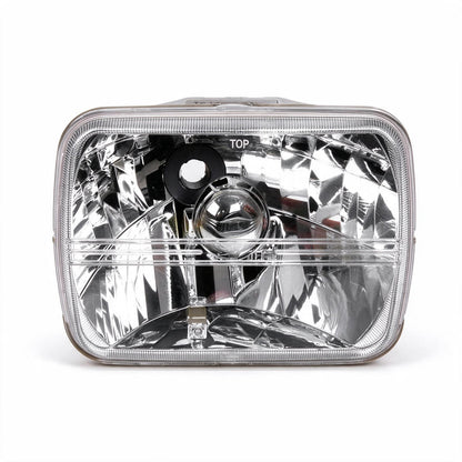 7 Inch Square Headlight Diamond Look Plastic Lens Set Suitable for Jeep Wrangler - ZT2