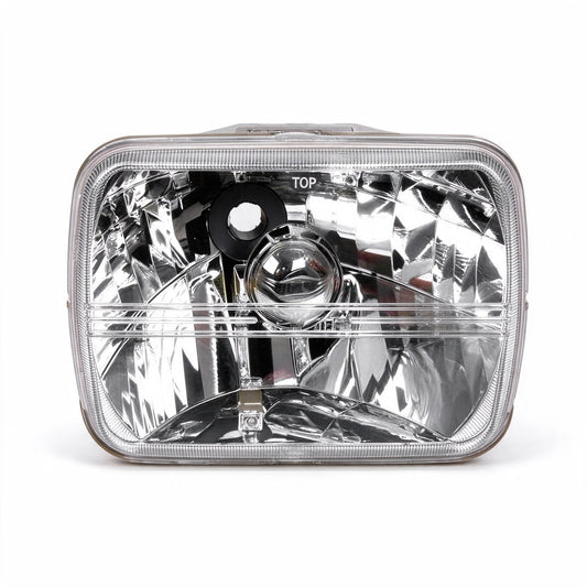 7 Inch Square Headlight Diamond Look Plastic Lens Set Suitable for Jeep Wrangler - ZT2