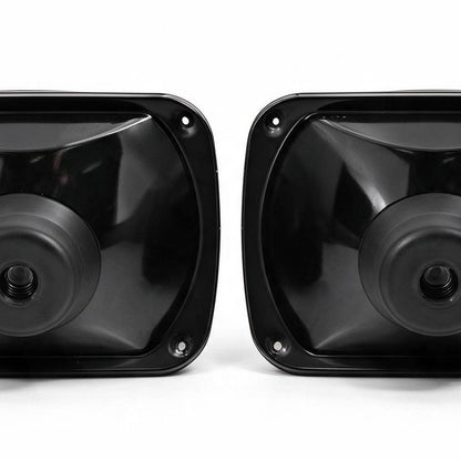 7" Square Head Lamp Set with H4 LED Globes Suitable for Jeep Wrangler CJ Ford - XQ1