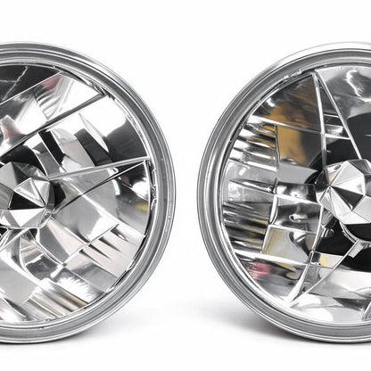 7 Inch Round Head Lamp Diamond Look Set Suitable for Jeep Wrangler CJ Hummer - XQ1