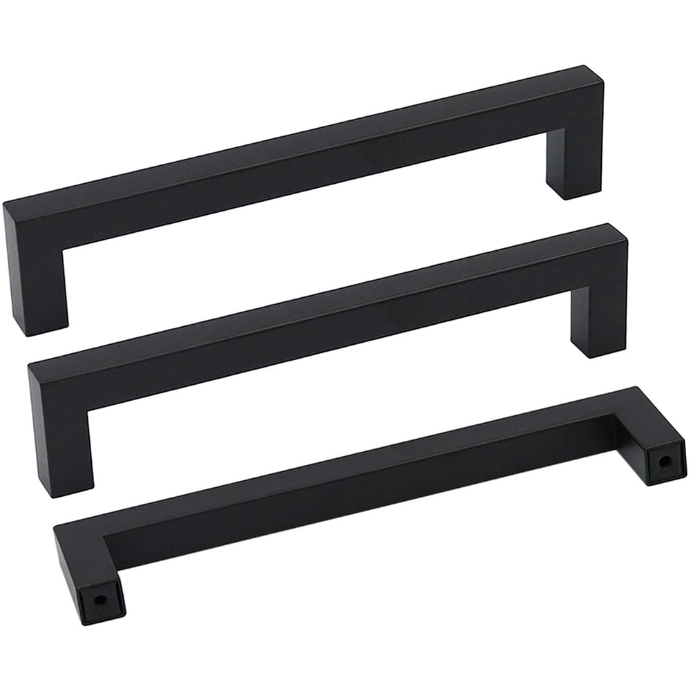 Square Kitchen Cabinet Handles Pulls Stainless Steel Door Knobs Drawer Handles.