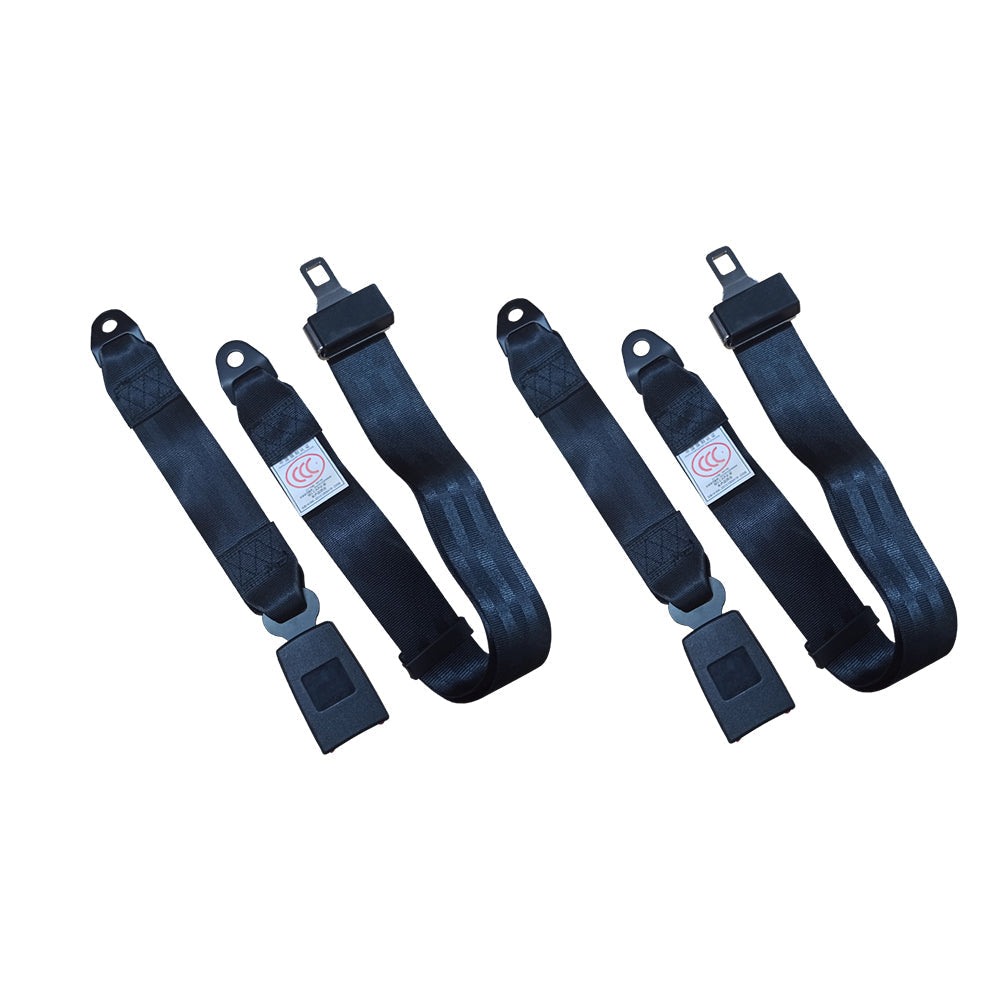 2x 2-Point Retractable Adjustable Lap Sash Seat Belt Strap Suitable for Car Truc