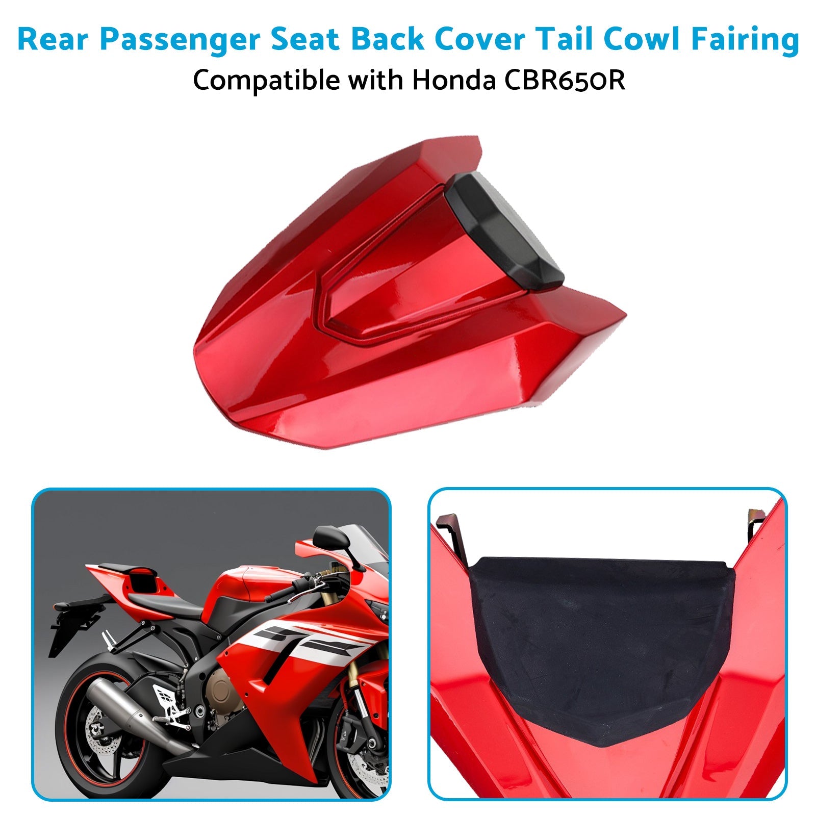 Seat Back Cover Tail Cowl Fairing Rear Passenger Suitablefor Honda CBR650R 19-20.