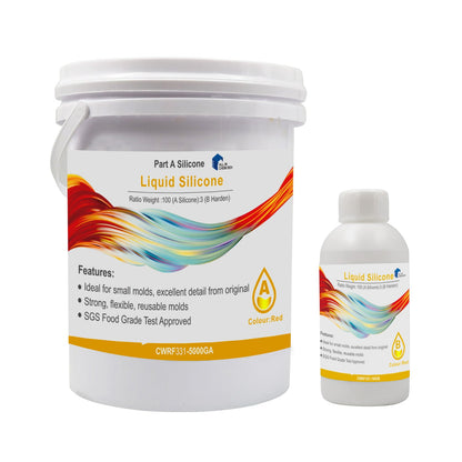 SH25 Liquid Silicone Rubber Mould Making Kit 100 3 Mix - 1Kg 2Kg 5Kg 10Kg Yellow.