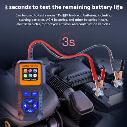 Battery Load Analyzer Tester Suitable for Car Truck 12V 24V 9V 3000CCA