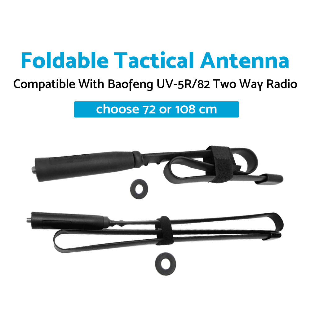 Foldable Tactical Antenna SMA-Female Suitable For Baofeng UV-5R/82 Two Way Radio.