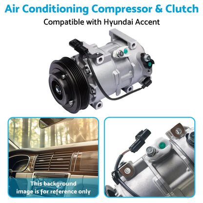 Air Conditioning Compressor  and  Clutch Suitable for Hyundai Accent 14-19 1. 4L.