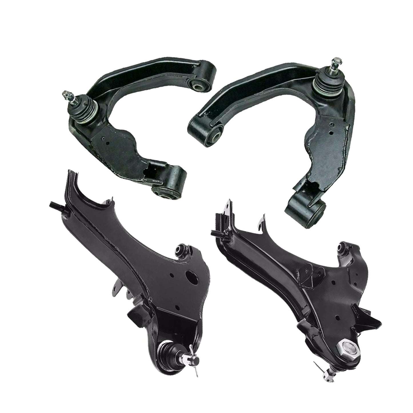 Front Upper & Lower Control Arms 2x Suitable For Nissan Navara D22 4WD 1997-2015