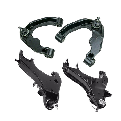 Front Upper & Lower Control Arms 2x Suitable For Nissan Navara D22 4WD 1997-2015