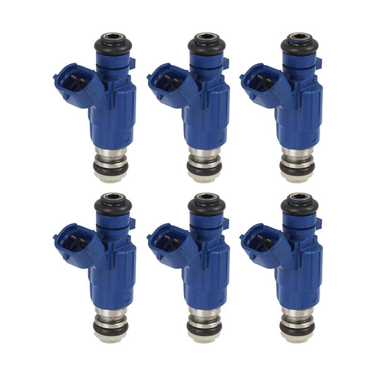 6PCS Fuel Injector Suitable For Nissan Patrol Y61 TB48DE RB25DET 16600-AA500.