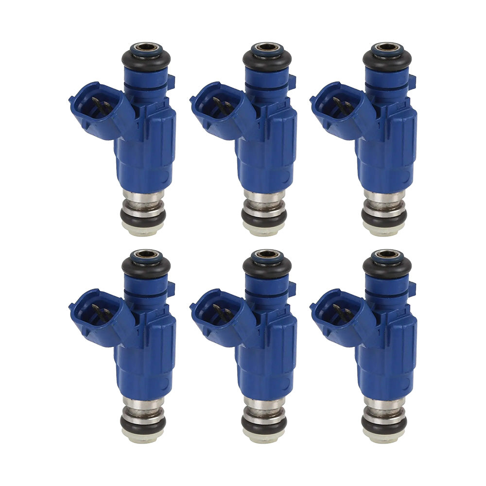 6PCS Fuel Injector Suitable For Nissan Patrol Y61 TB48DE RB25DET 16600-AA500.