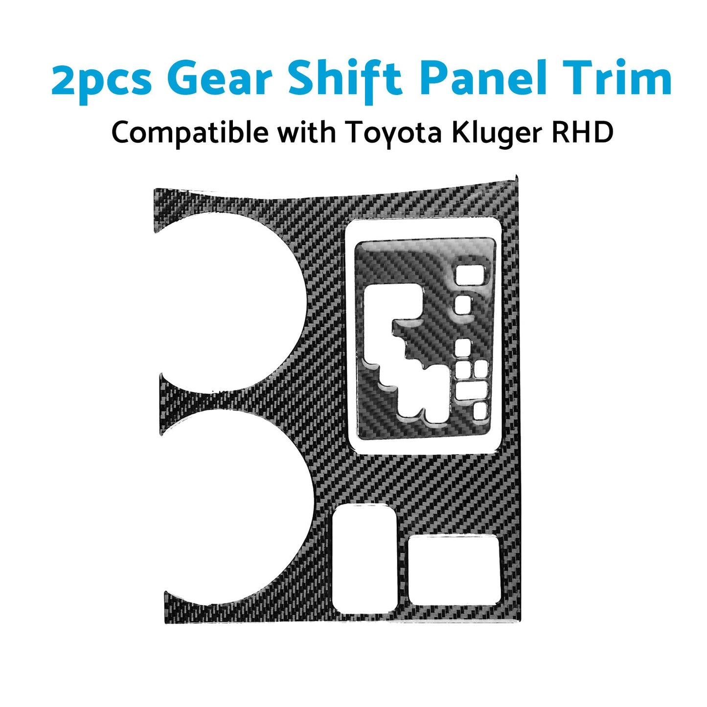 2pcs Carbon Fiber Gear Shift Console Trim Suitable For Toyota Kluger 08-13.