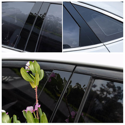 6x Black Window Trim Covers Suitable For Honda CR-V 2.4L 2007-2011