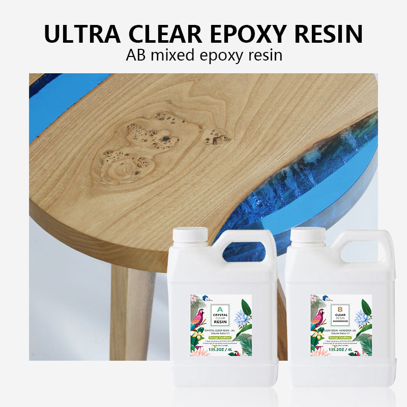 8L Epoxy Resin 1:1 AB Kit Suitable For Art DIY UV Crafts Glass & Water Clear Coating