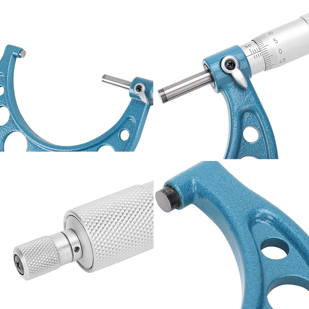 6x Precision Outside Micrometers 0-150mm Suitable For Machinist – Carbide 0.01mm