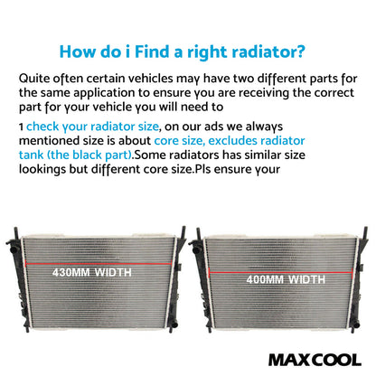 Radiator Suitable For Mazda 323 BJ / Protege / Astina 1999-2002 & Ford Laser KN KQ 1999-2002 Auto & Manual
